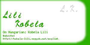 lili kobela business card